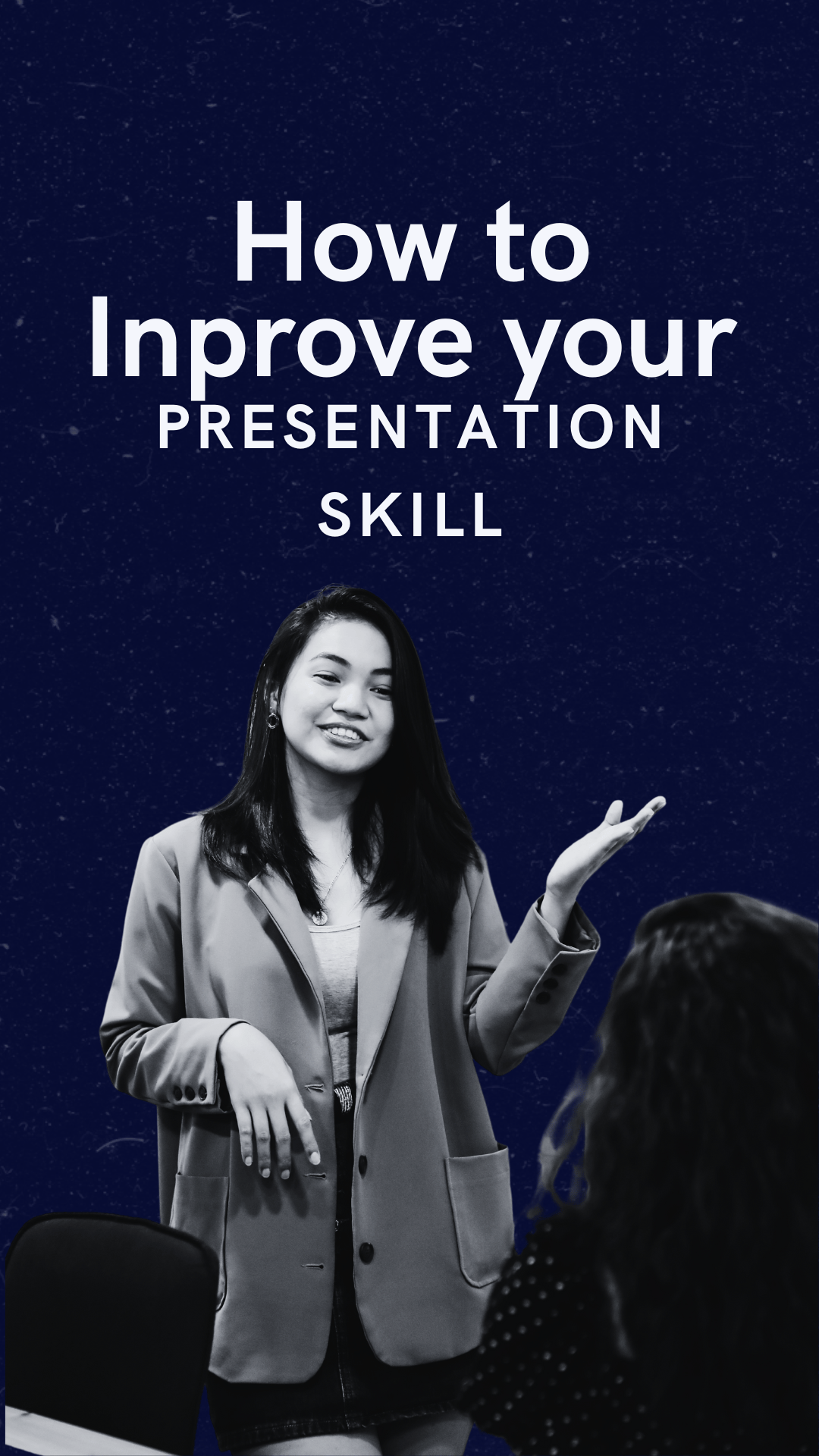 black and white morden presentation skill instagram reels cover page